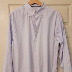 Charles Tyrwhitt Long-Sleeve Oxford Button Down - Purple Stripe